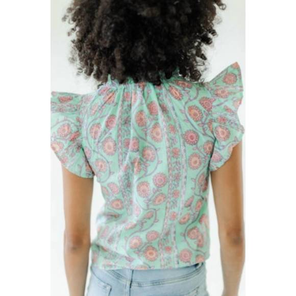 NEW VICTORIA DUNN key largo blouse in day glow - Picture 3 of 3